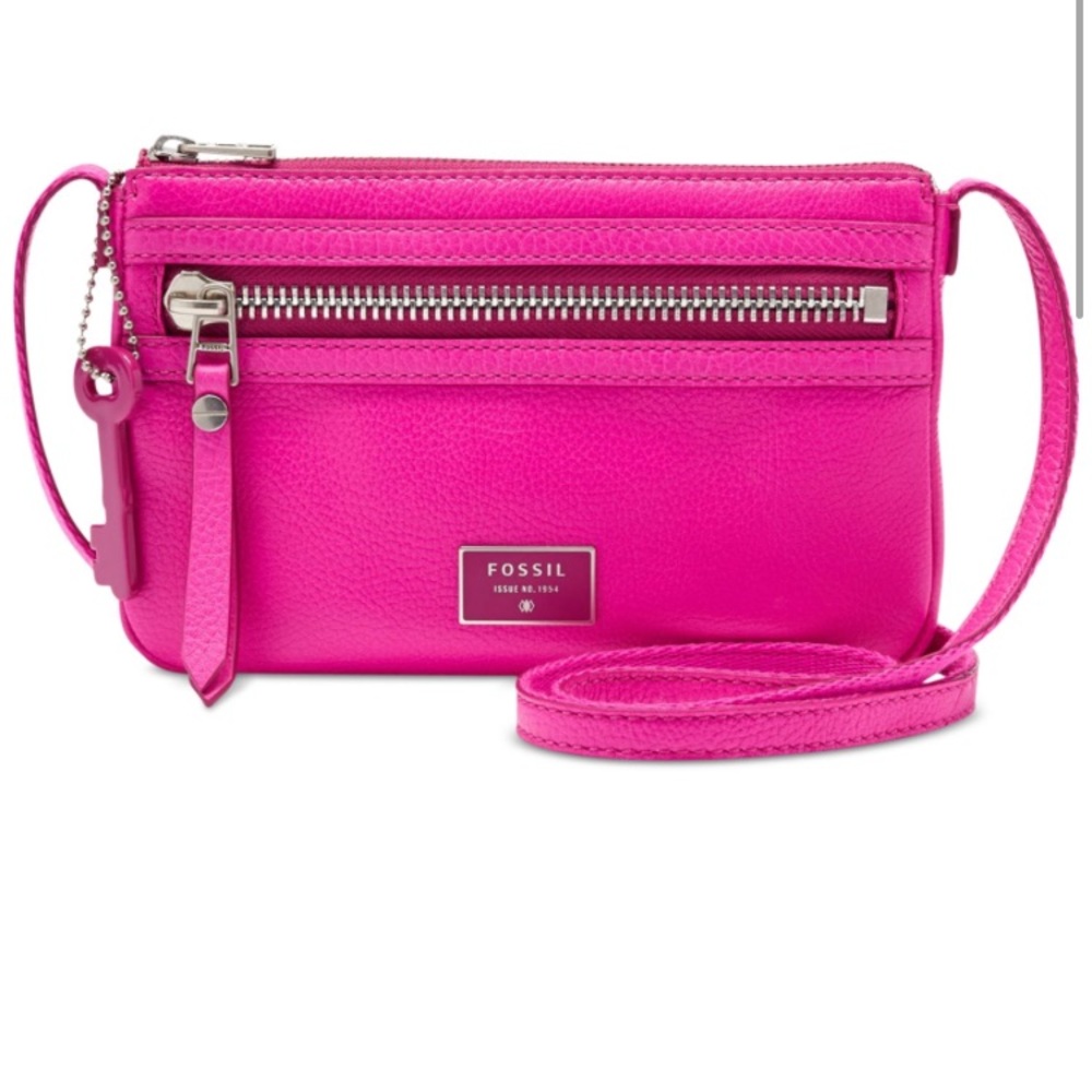 Hot Pink Crossbody Fossil Bag cute for summer!!